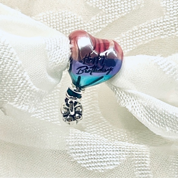 🎉 NWOT Happy Birthday Heart Hot Air Balloon Charm 🎈 - Picture 11 of 16